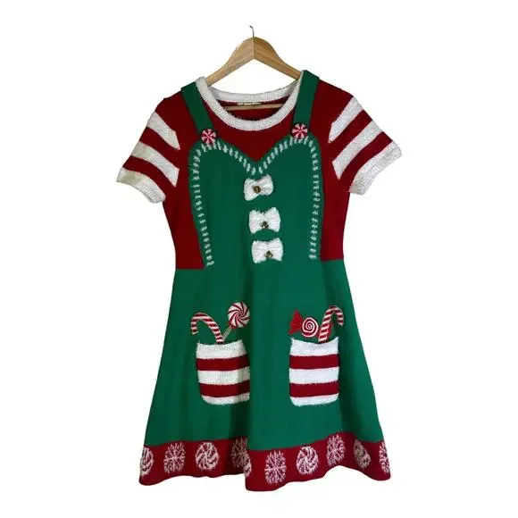 Christmas Jumper Dress Candy Cane Dress Womens It's Our Time